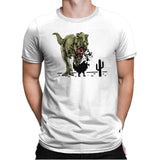 Dinosaur Offline - Mens Premium T-Shirts RIPT Apparel Small / White