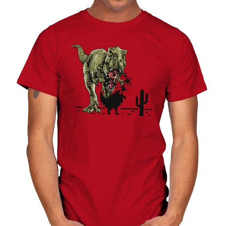 Dinosaur Offline - Mens T-Shirts RIPT Apparel Small / Red