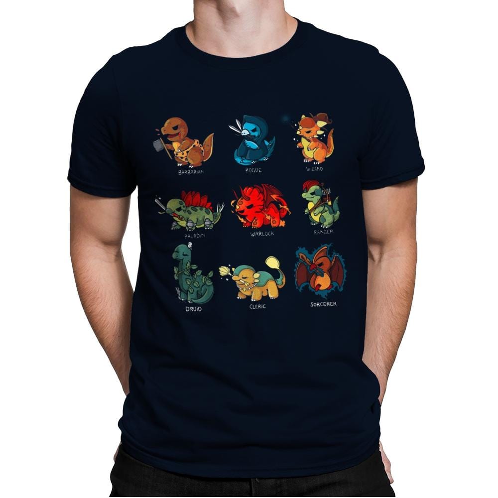 Dinosaur Role Play - Mens Premium T-Shirts RIPT Apparel Small / Midnight Navy