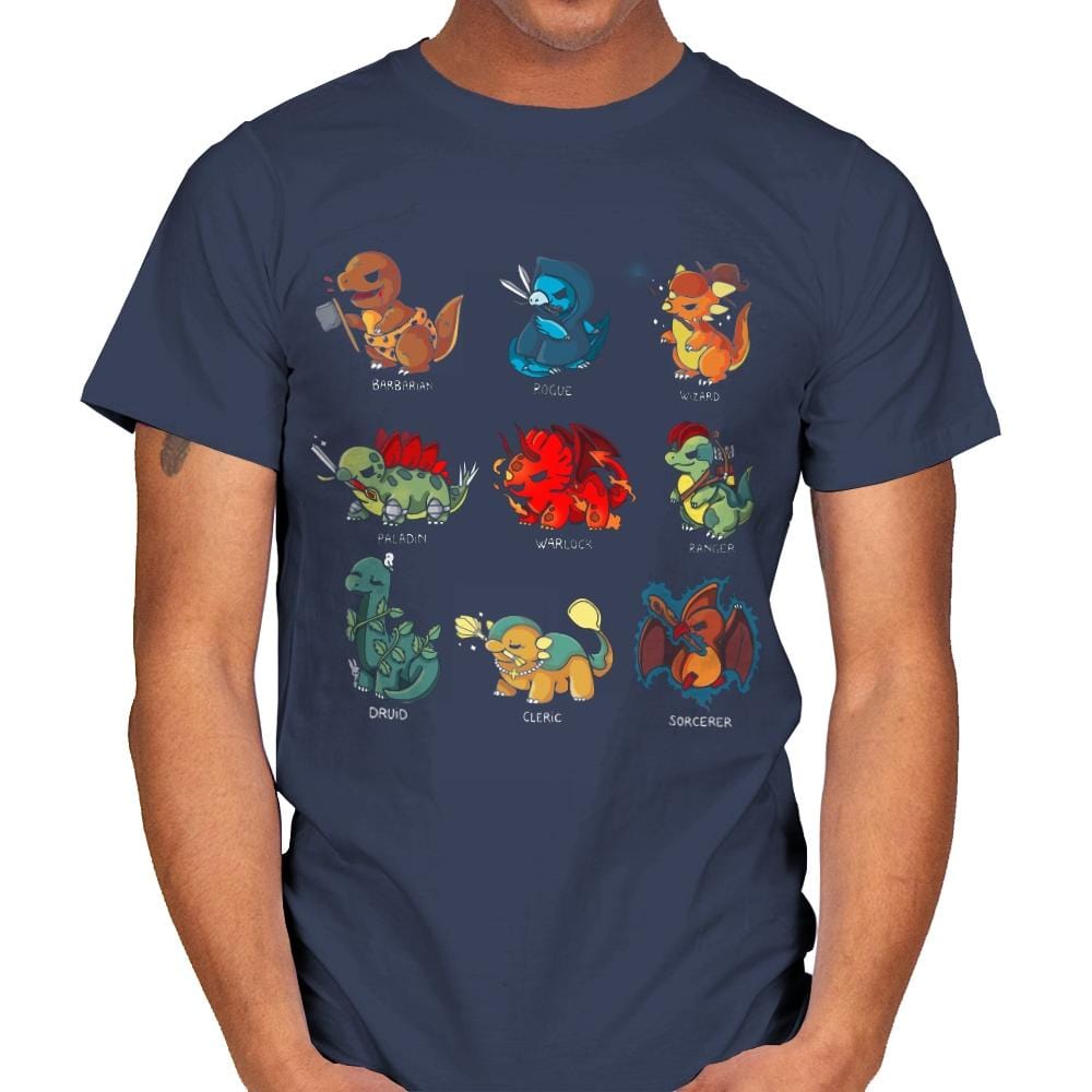 Dinosaur Role Play - Mens T-Shirts RIPT Apparel Small / Navy