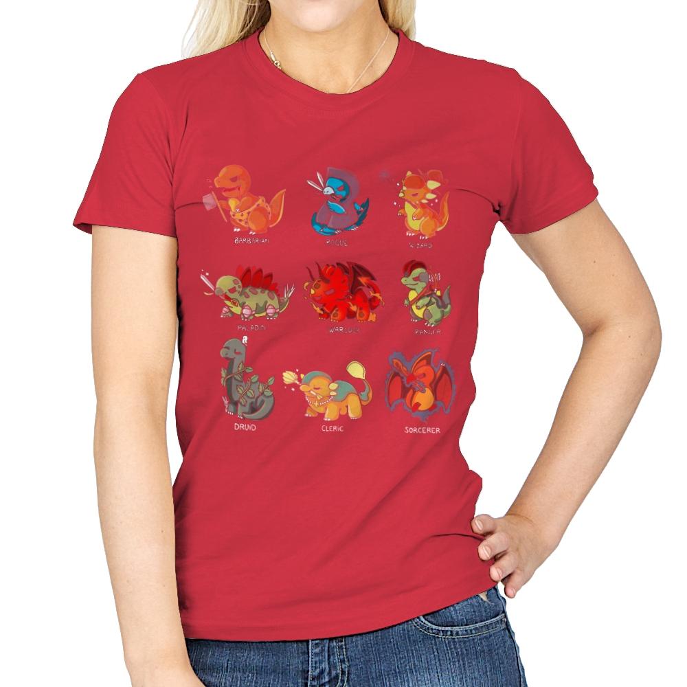 Dinosaur Role Play - Womens T-Shirts RIPT Apparel Small / Red
