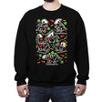 Dinosaurs skeletons - Crew Neck Sweatshirt Crew Neck Sweatshirt RIPT Apparel Small / Black