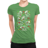 Dinosaurs skeletons - Womens Premium T-Shirts RIPT Apparel Small / Kelly