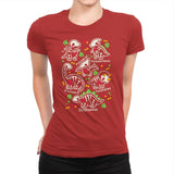 Dinosaurs skeletons - Womens Premium T-Shirts RIPT Apparel Small / Red