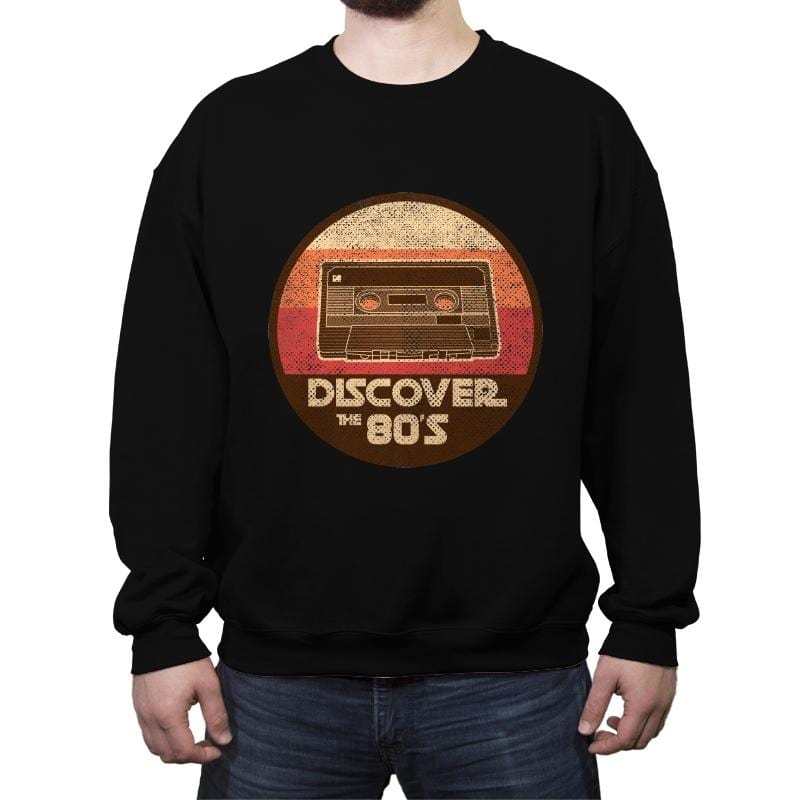 Discover the 80's - Crew Neck Sweatshirt Crew Neck Sweatshirt RIPT Apparel Small / Black