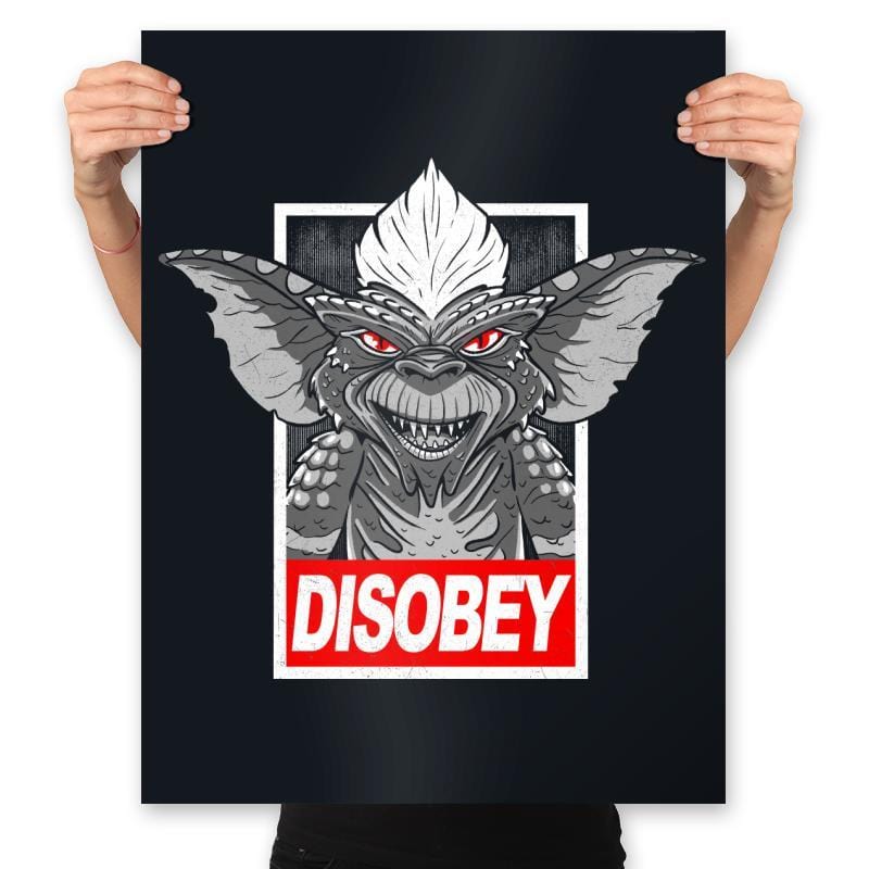 Disobey The Rules - Prints Posters RIPT Apparel 18x24 / Black