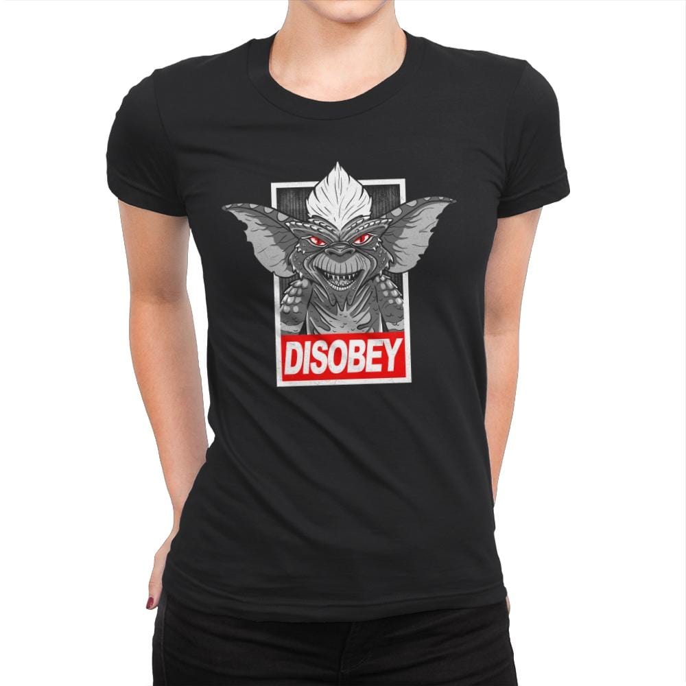 Disobey The Rules - Womens Premium T-Shirts RIPT Apparel Small / Black