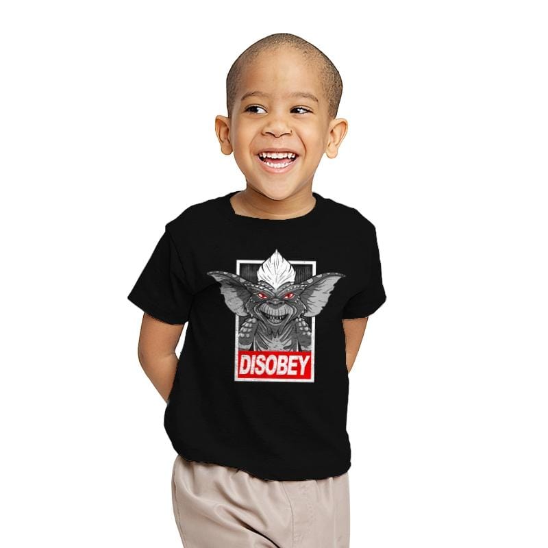 Disobey The Rules - Youth T-Shirts RIPT Apparel X-small / Black