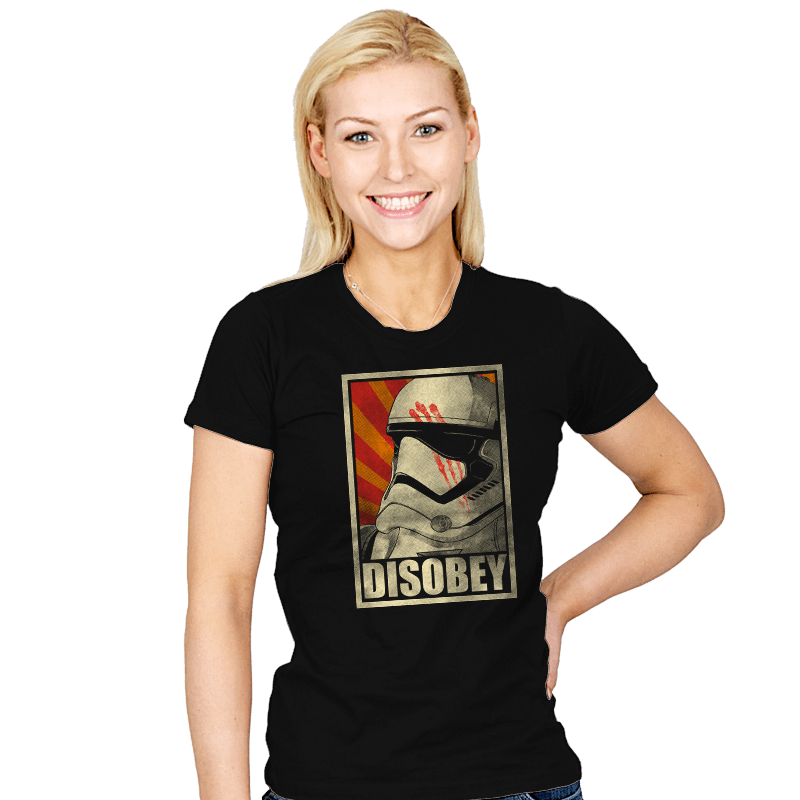 Disobey! - Womens T-Shirts RIPT Apparel