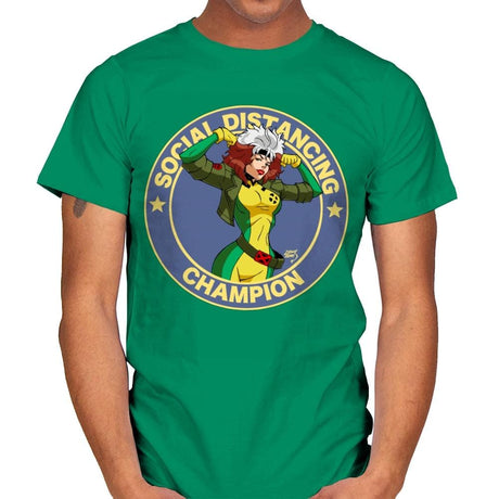 Distancing Champ - Anytime - Mens T-Shirts RIPT Apparel Small / Kelly