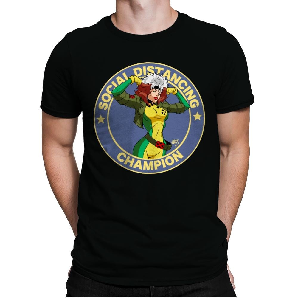 Distancing Champ - Mens Premium T-Shirts RIPT Apparel Small / Black