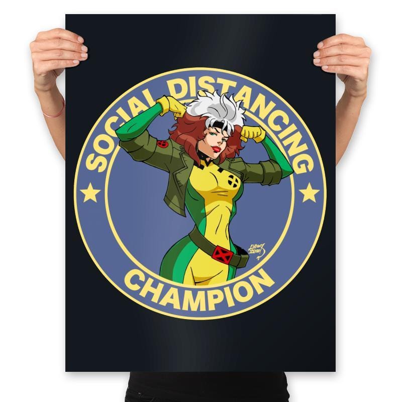 Distancing Champ - Prints Posters RIPT Apparel 18x24 / Black