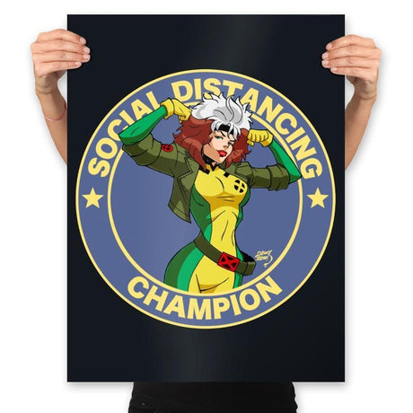 Distancing Champ - Prints Posters RIPT Apparel 18x24 / Black
