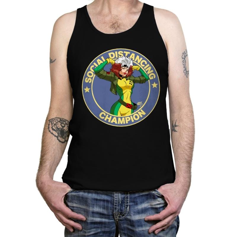 Distancing Champ - Tanktop Tanktop RIPT Apparel X-Small / Black