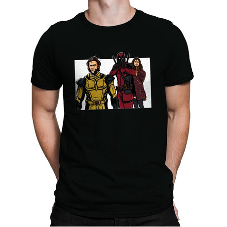 Distracted Deadpool - Mens Premium T-Shirts RIPT Apparel Small / Black