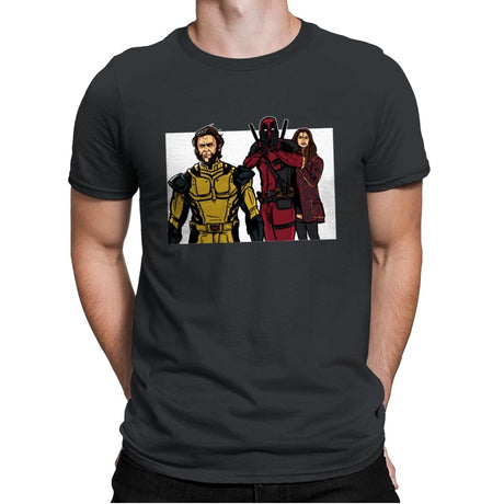 Distracted Deadpool - Mens Premium T-Shirts RIPT Apparel Small / Heavy Metal