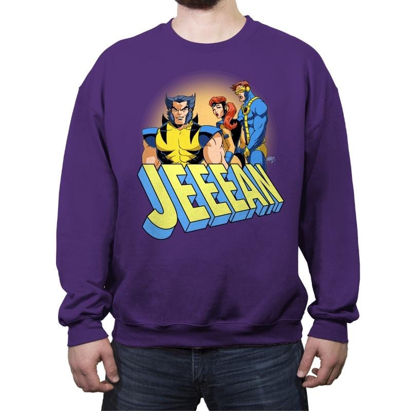 Distracted JEEEAN - Crew Neck Sweatshirt Crew Neck Sweatshirt RIPT Apparel