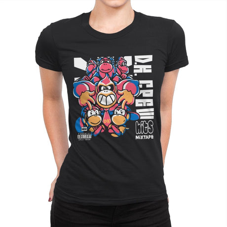 DK Crew Mixtape - Womens Premium T-Shirts RIPT Apparel Small / Black