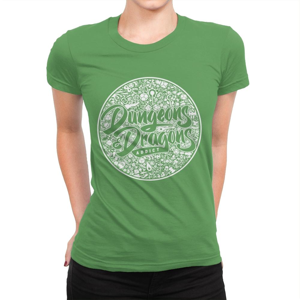 DnD Addict Mosaic - Womens Premium T-Shirts RIPT Apparel Small / Kelly