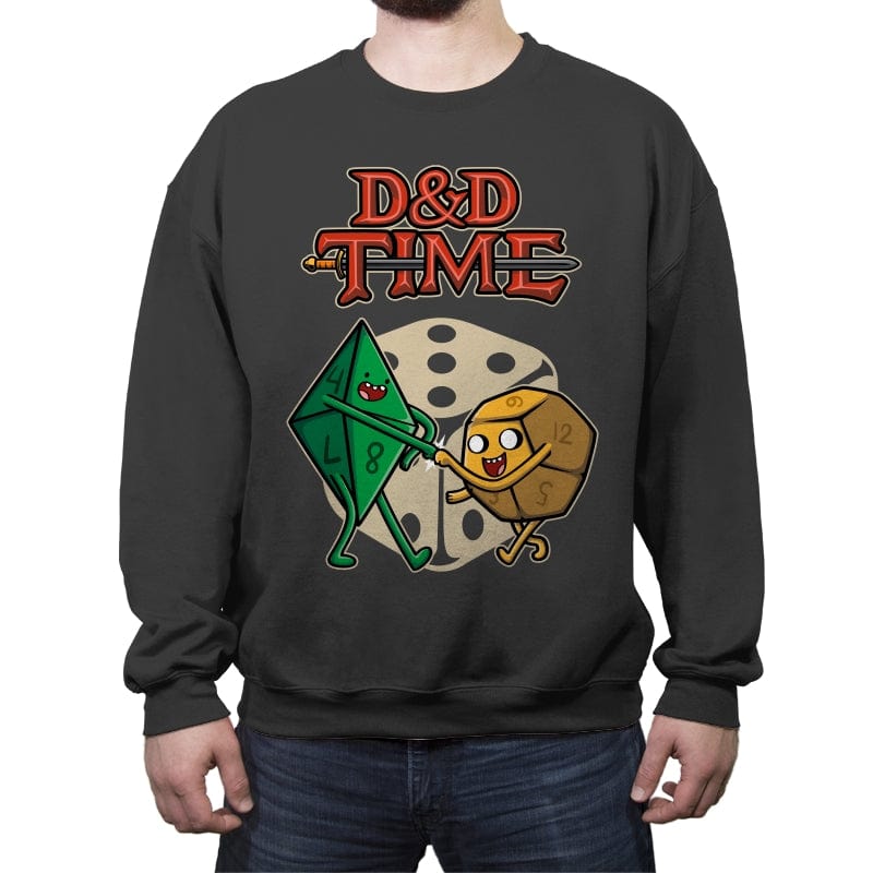 DnD Time - Crew Neck Sweatshirt Crew Neck Sweatshirt RIPT Apparel Small / Charcoal