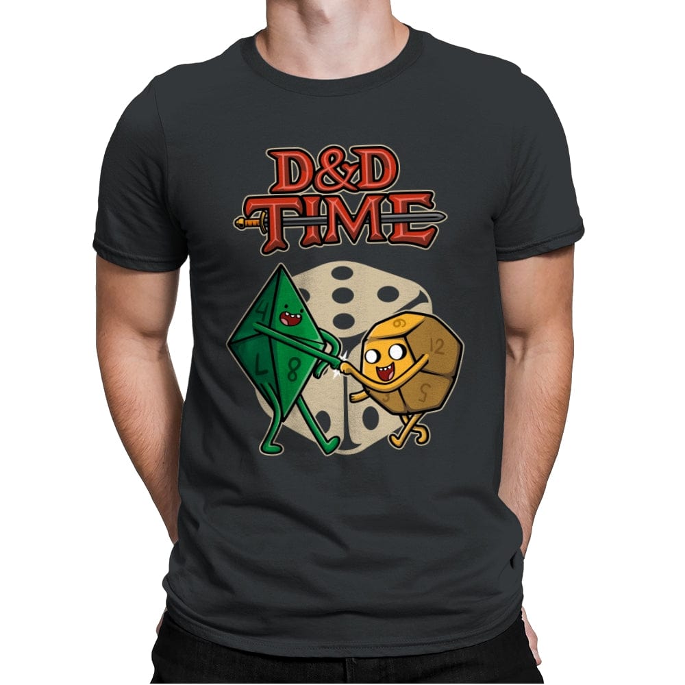 DnD Time - Mens Premium T-Shirts RIPT Apparel Small / Heavy Metal