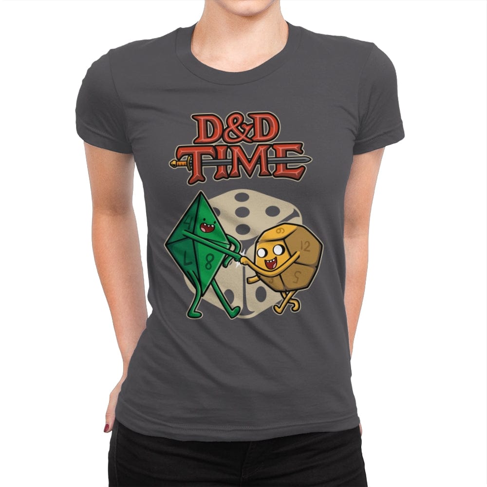 DnD Time - Womens Premium T-Shirts RIPT Apparel Small / Heavy Metal