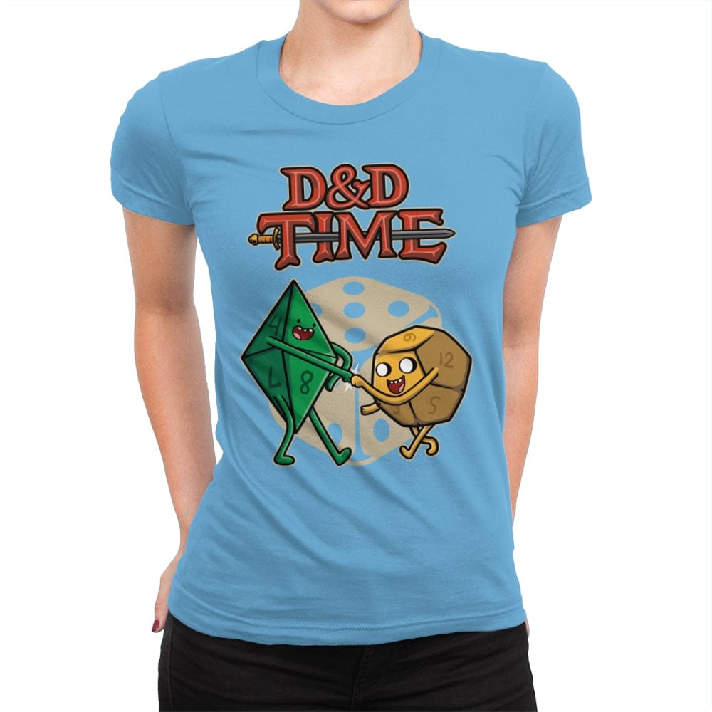 DnD Time - Womens Premium T-Shirts RIPT Apparel Small / Turquoise
