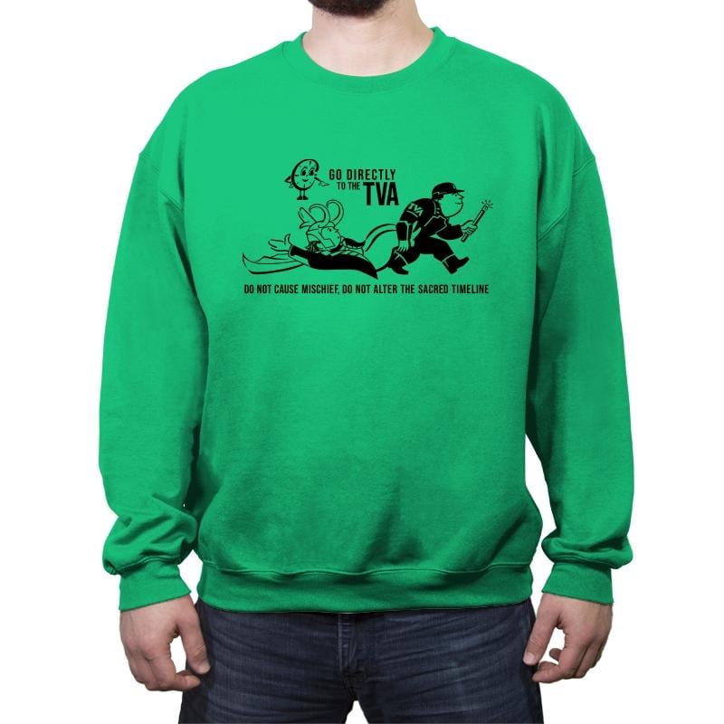 Do Not Cause Mischief - Crew Neck Sweatshirt Crew Neck Sweatshirt RIPT Apparel Small / Irish Green