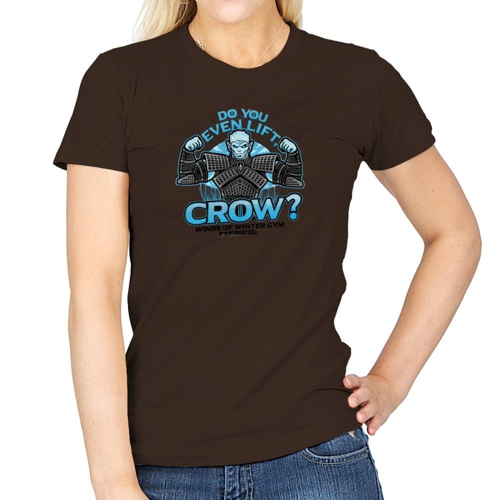 Do You Even Lift, Crow? Exclusive - Womens T-Shirts RIPT Apparel Small / Dark Chocolate