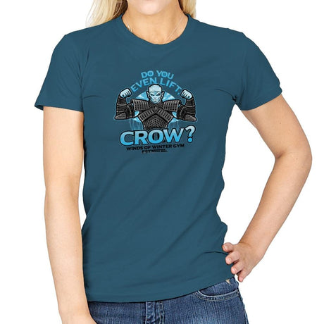 Do You Even Lift, Crow? Exclusive - Womens T-Shirts RIPT Apparel Small / Navy