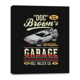 Doc Brown's Garage - Canvas Wraps Canvas Wraps RIPT Apparel 16x20 / Black