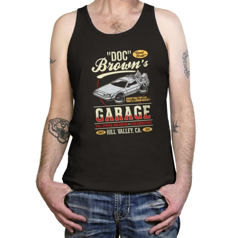 Doc Brown's Garage - Tanktop Tanktop RIPT Apparel