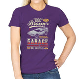 Doc Brown's Garage - Womens T-Shirts RIPT Apparel Small / Purple