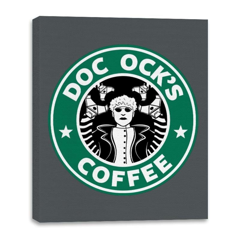Doc Ock's Coffee - Canvas Wraps Canvas Wraps RIPT Apparel 16x20 / Charcoal