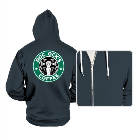 Doc Ock's Coffee - Hoodies Hoodies RIPT Apparel Small / Dark Gray