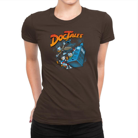 DocTales Exclusive - Womens Premium T-Shirts RIPT Apparel Small / Dark Chocolate