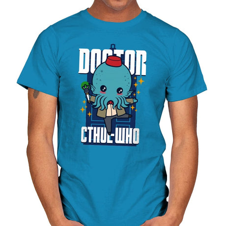 Doctor Cthul-Who - Mens T-Shirts RIPT Apparel Small / Sapphire