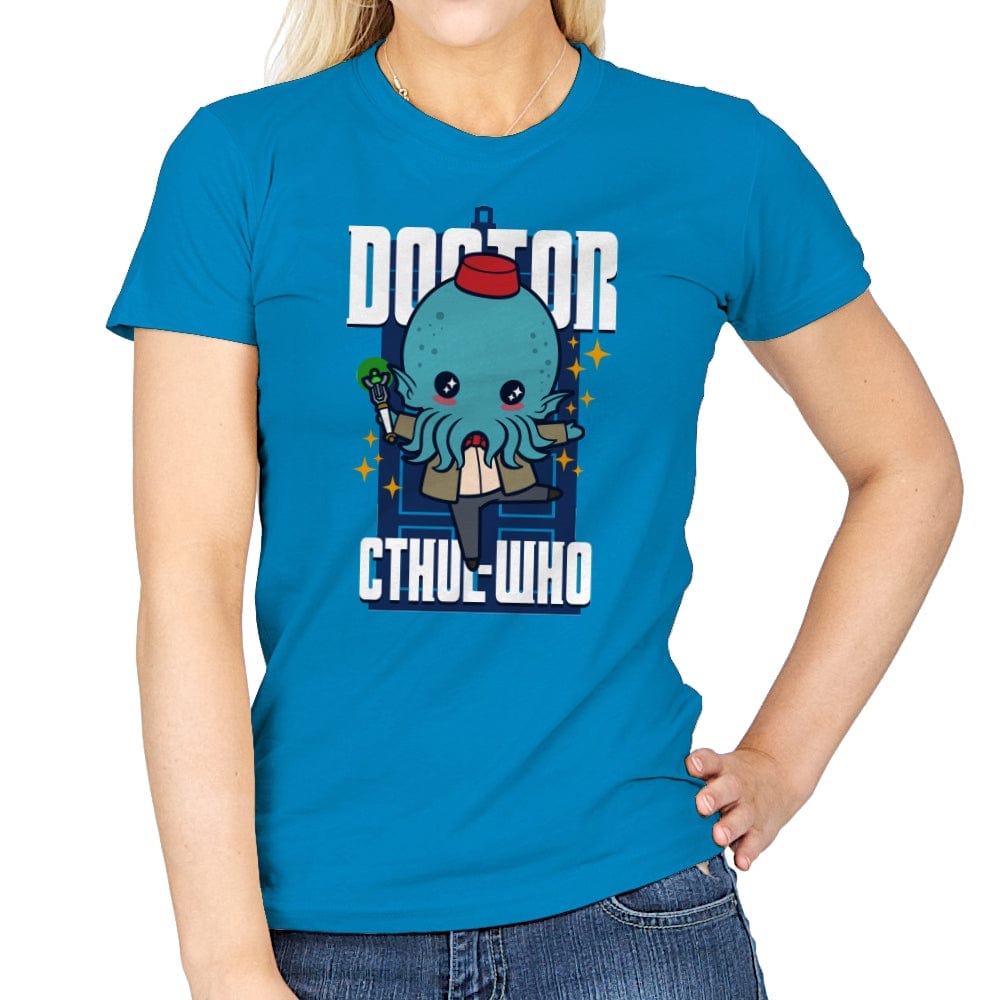 Doctor Cthul-Who - Womens T-Shirts RIPT Apparel Small / Sapphire