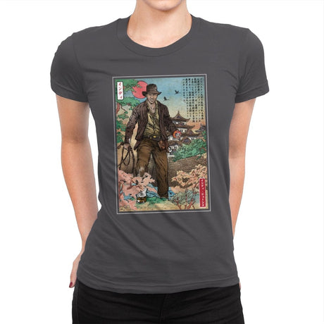 Doctor Jones in Japan - Womens Premium T-Shirts RIPT Apparel Small / Heavy Metal