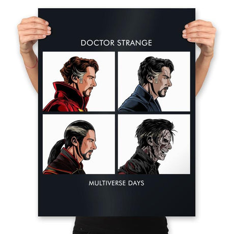 Doctor of Multiverse Days - Prints Posters RIPT Apparel 18x24 / Black
