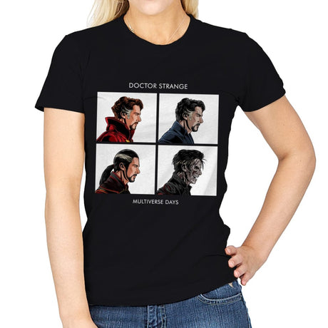 Doctor of Multiverse Days - Womens T-Shirts RIPT Apparel Small / Black