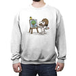 Dog Ross - Crew Neck Sweatshirt Crew Neck Sweatshirt RIPT Apparel Small / White