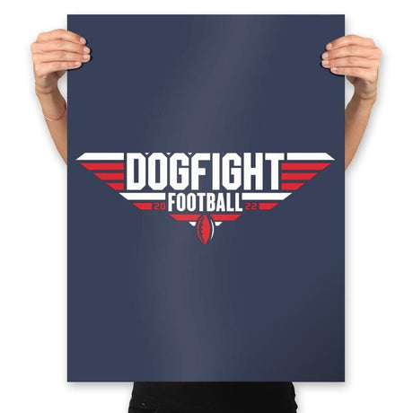 Dogfight Football - Prints Posters RIPT Apparel 18x24 / Navy