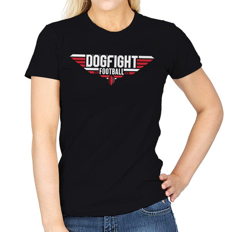 Dogfight Football - Womens T-Shirts RIPT Apparel Small / Black