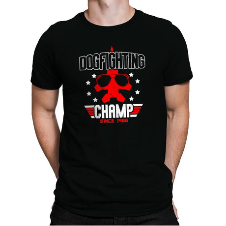 Dogfighting Champ - Mens Premium T-Shirts RIPT Apparel Small / Black