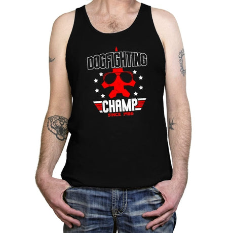 Dogfighting Champ - Tanktop Tanktop RIPT Apparel X-Small / Black