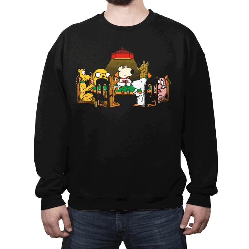 Dogs Playing Poker - Crew Neck Crew Neck RIPT Apparel