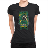 Dogtor Doom - Womens Premium T-Shirts RIPT Apparel Small / Black