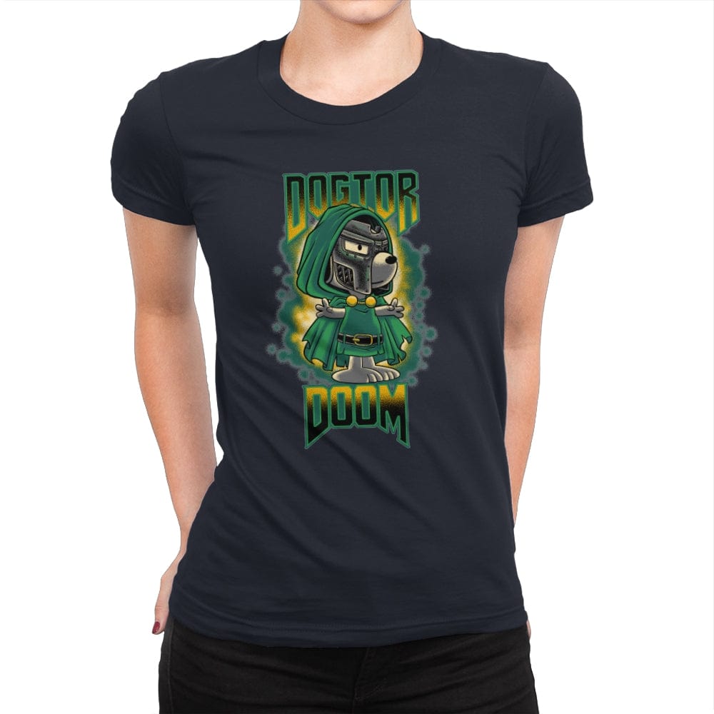 Dogtor Doom - Womens Premium T-Shirts RIPT Apparel Small / Midnight Navy