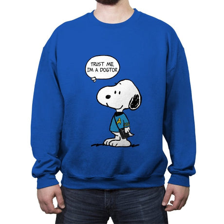 Dogtor Leonard McSnoop - Crew Neck Sweatshirt Crew Neck Sweatshirt RIPT Apparel Small / Royal